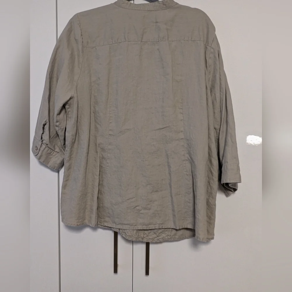 e.col.o.gie short sleeved 100% linen blouse - Picture 5 of 5